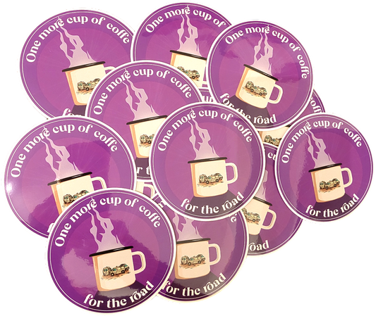 Sticker: One more cup of coffe(e) for the road